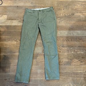 Buck Mason Maverick Slim Officer Pant in Palm